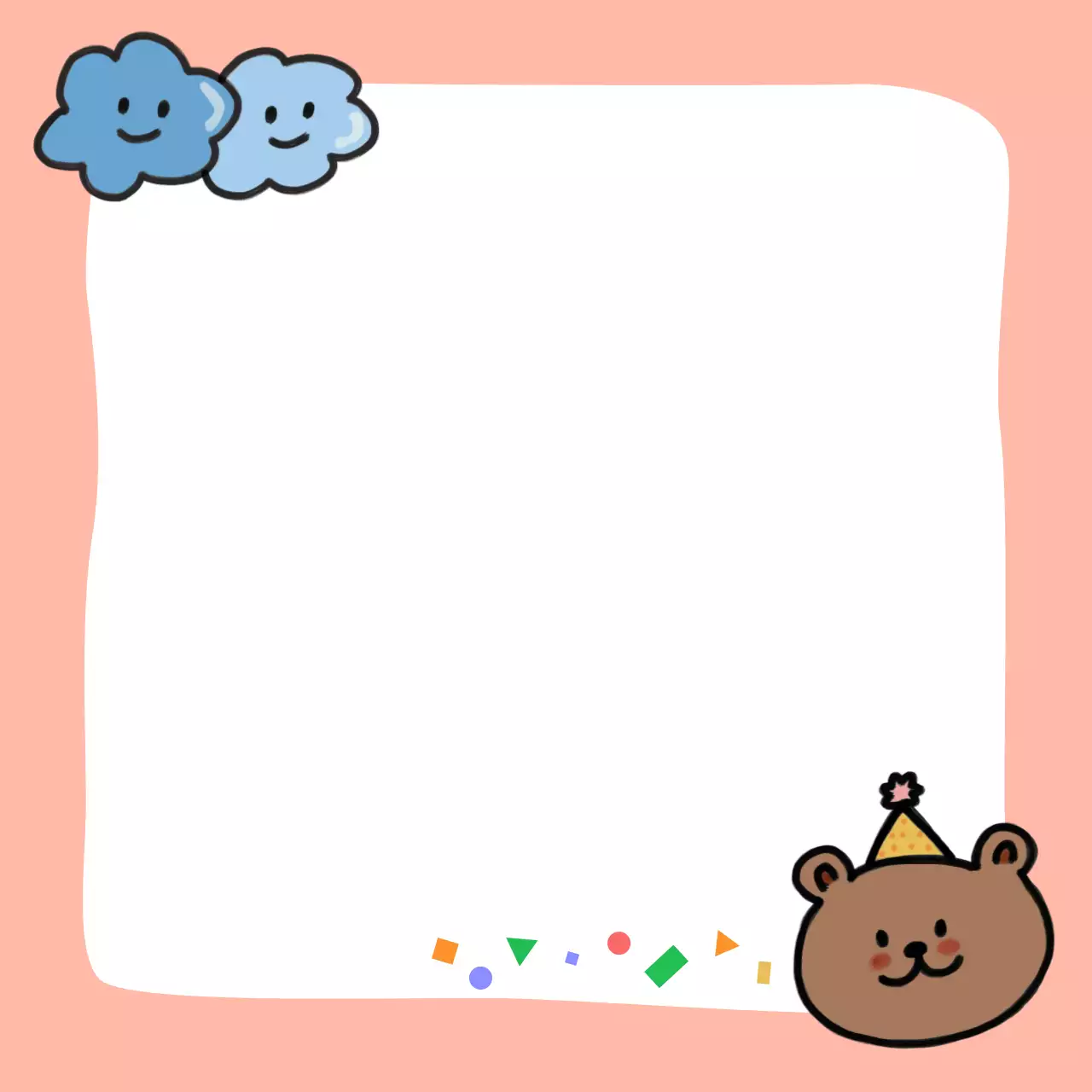 핑크 아기자기한 메모지