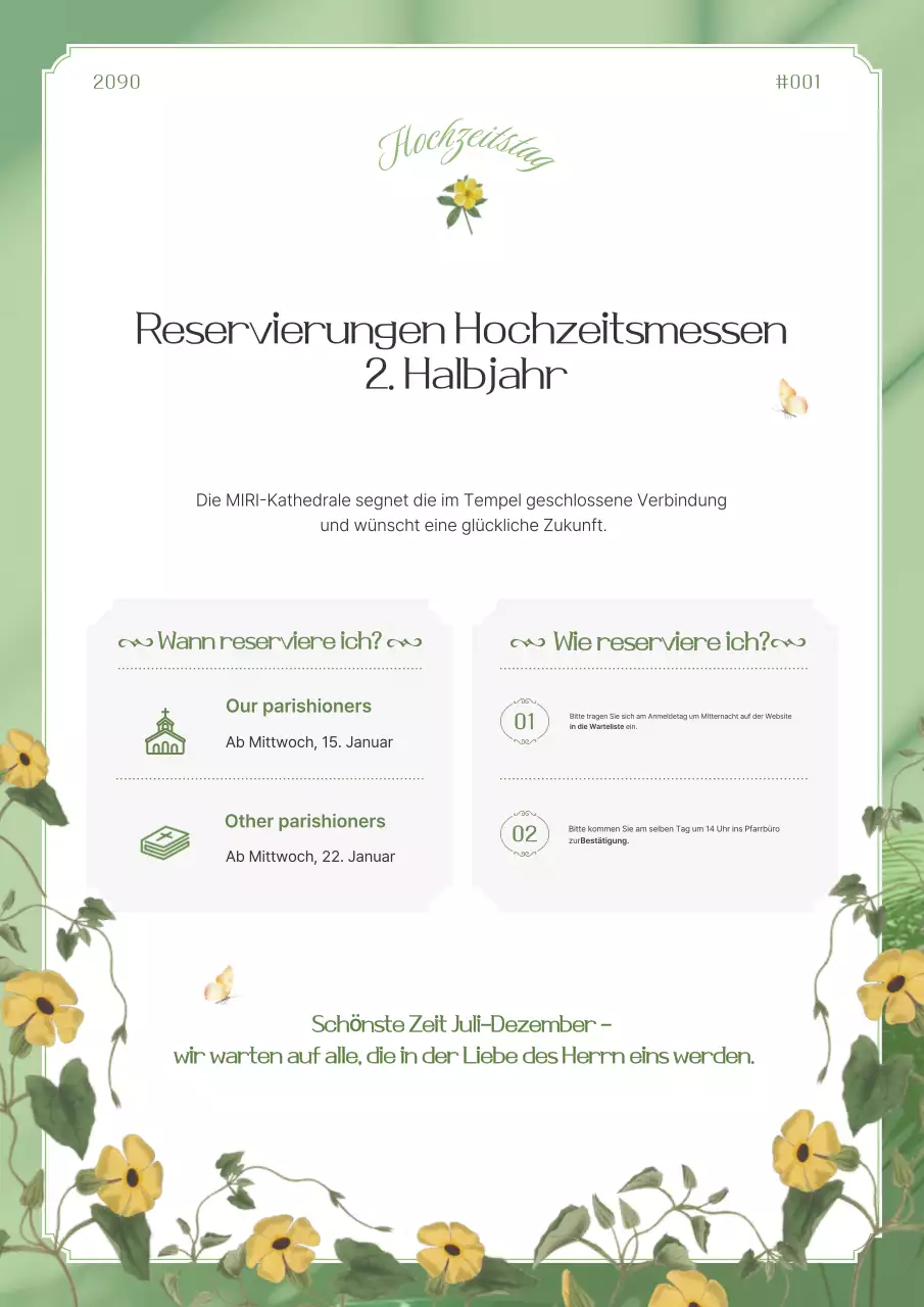 Leitfaden zur Buchung einer luxuriösen Hochzeitsmesse in Green