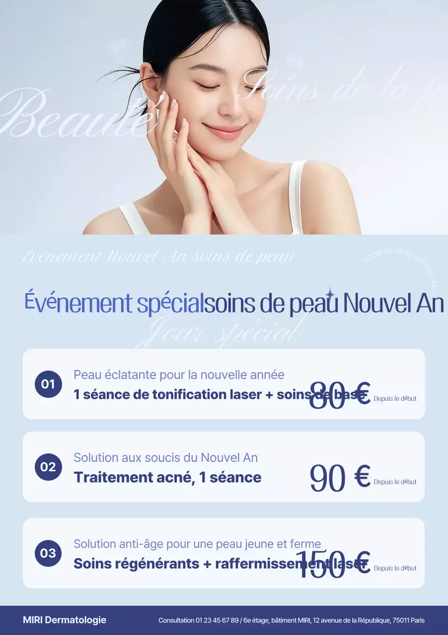 Informations sur l'événement Sky Blue Sophisticated Skin Care