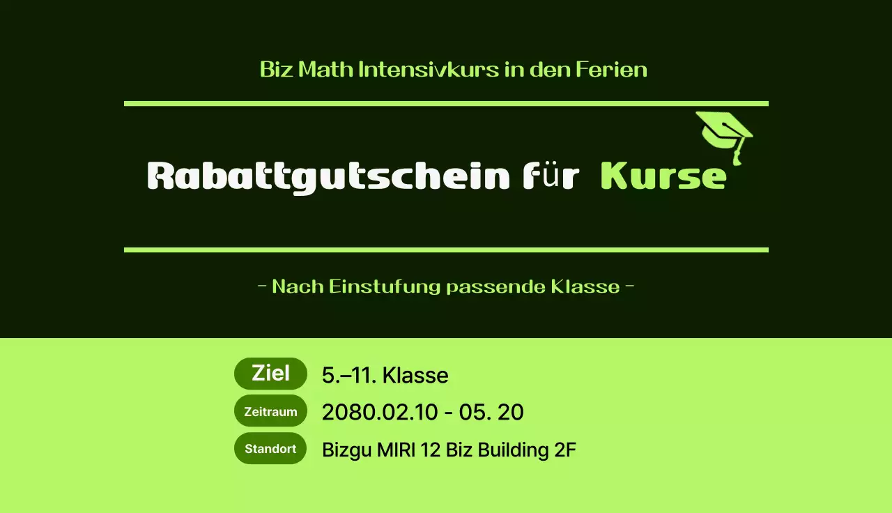 Green Clean Trainee-Einstellungsrabatt