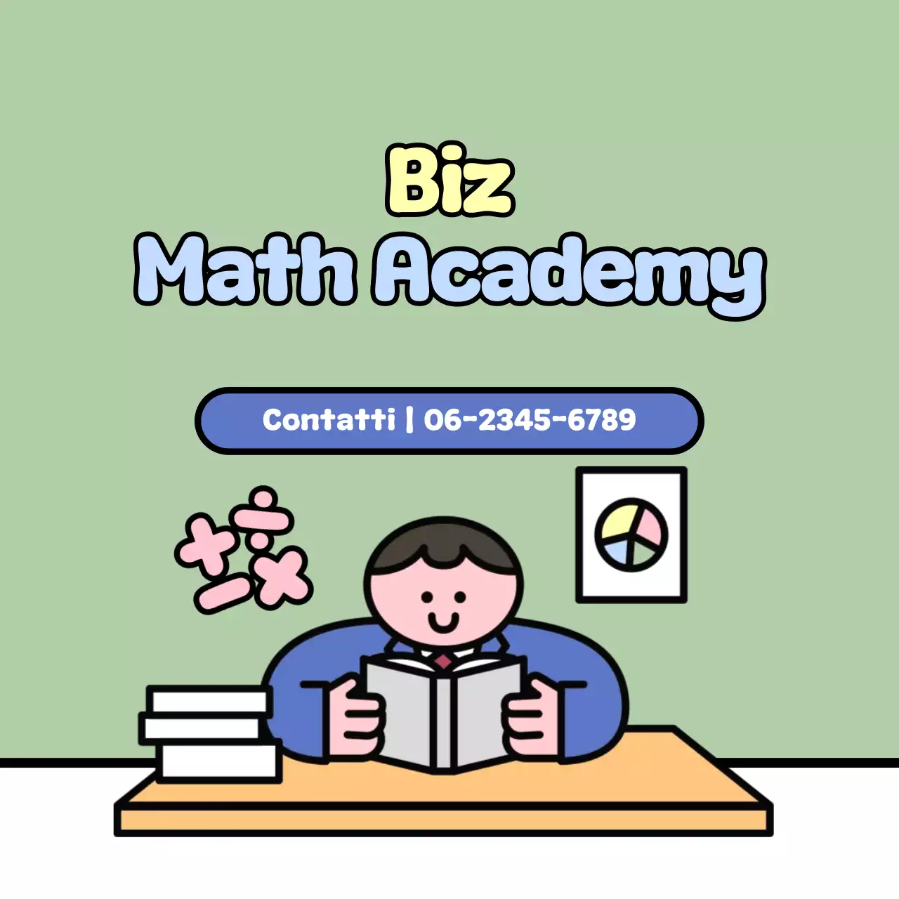 Pubblicità educativa semplice alla menta