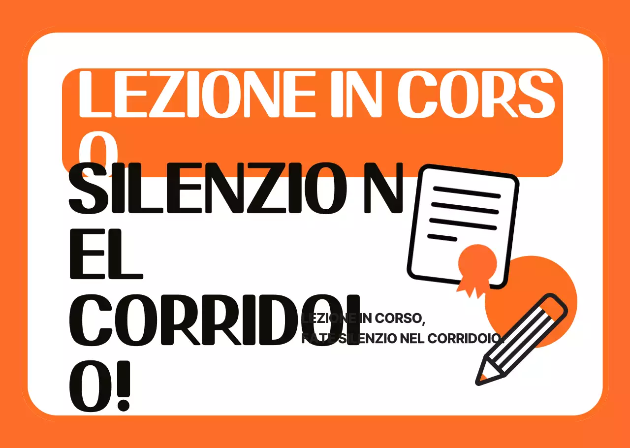 Guida educativa semplice arancione