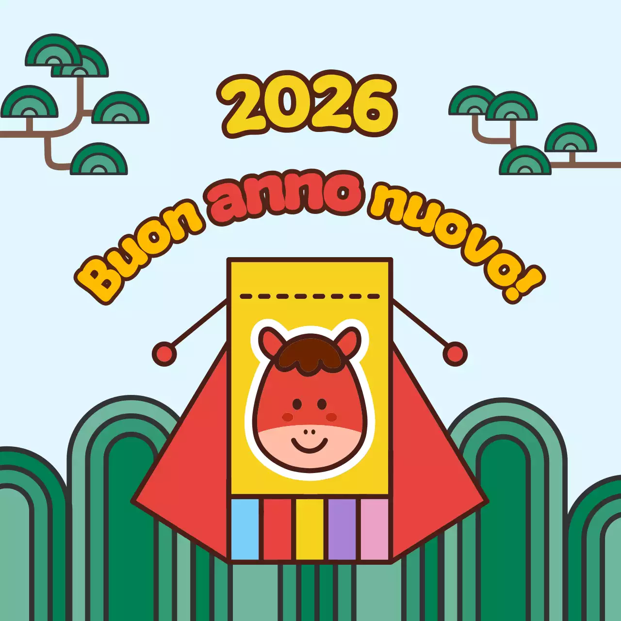 Festa di Capodanno carina color azzurro cielo