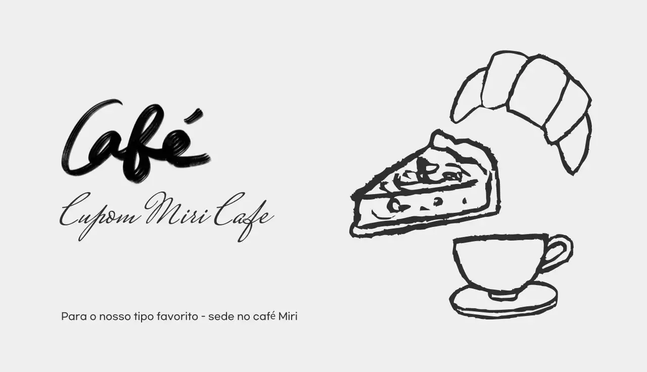 Cupom White Simple Cafe