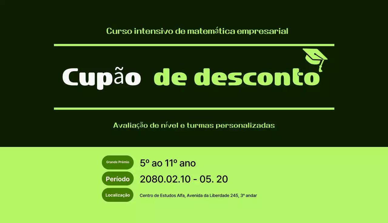 Desconto para Recrutamento de Estagiários em Limpeza Verde