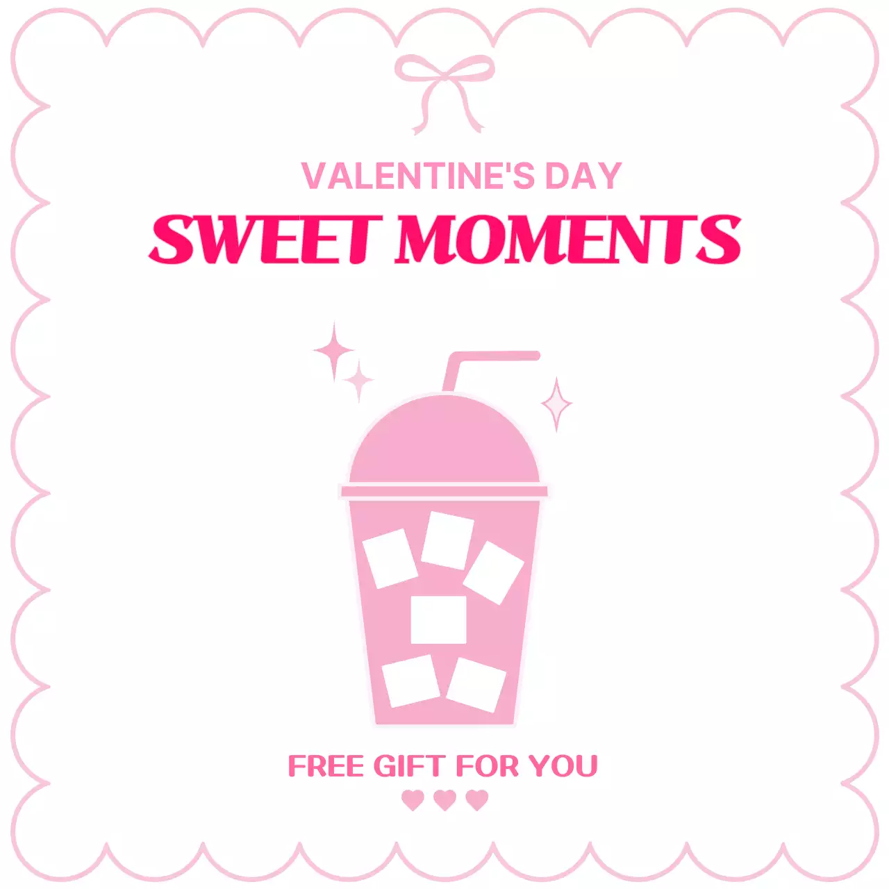 핑크 아기자기한 발렌타인데이 광고