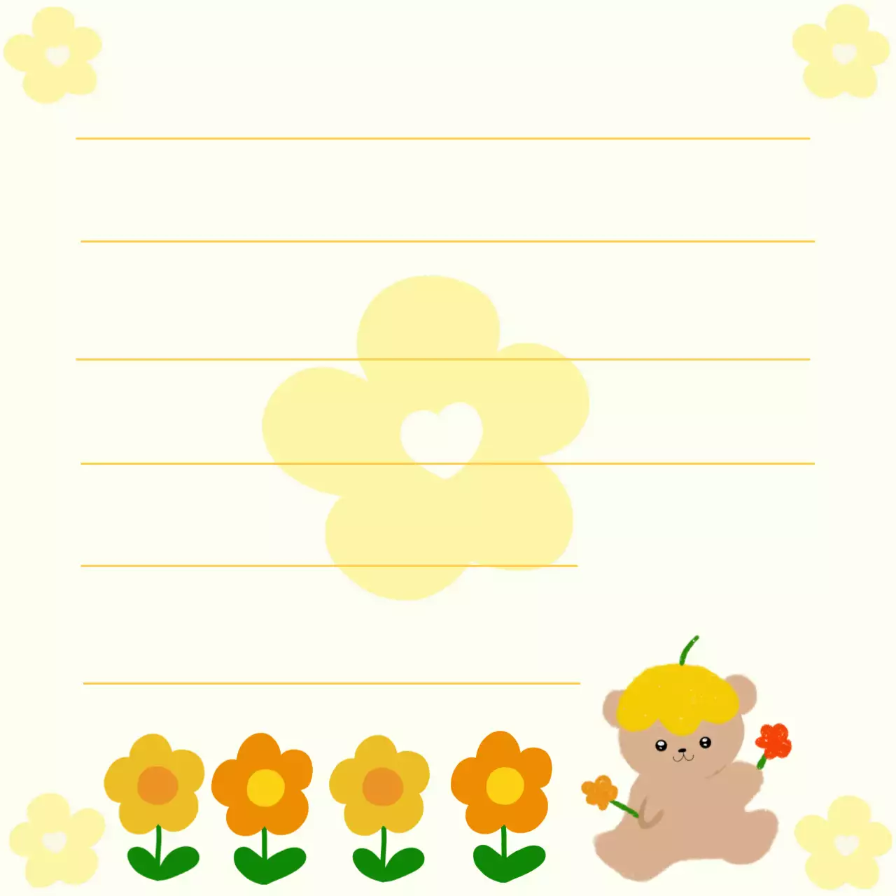 노랑 아기자기한 다꾸 기록