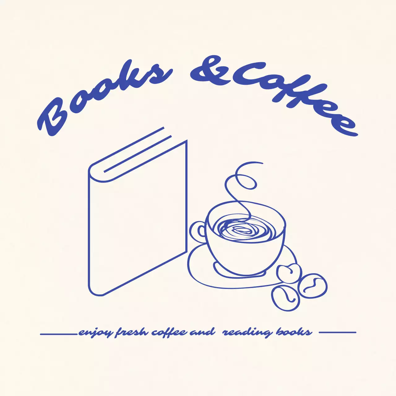 아이보리 심플 카페 홍보