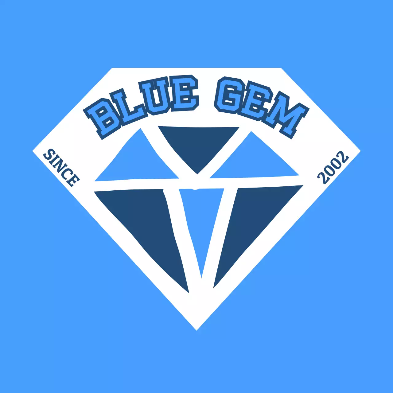 하늘색 심플 로고 디자인