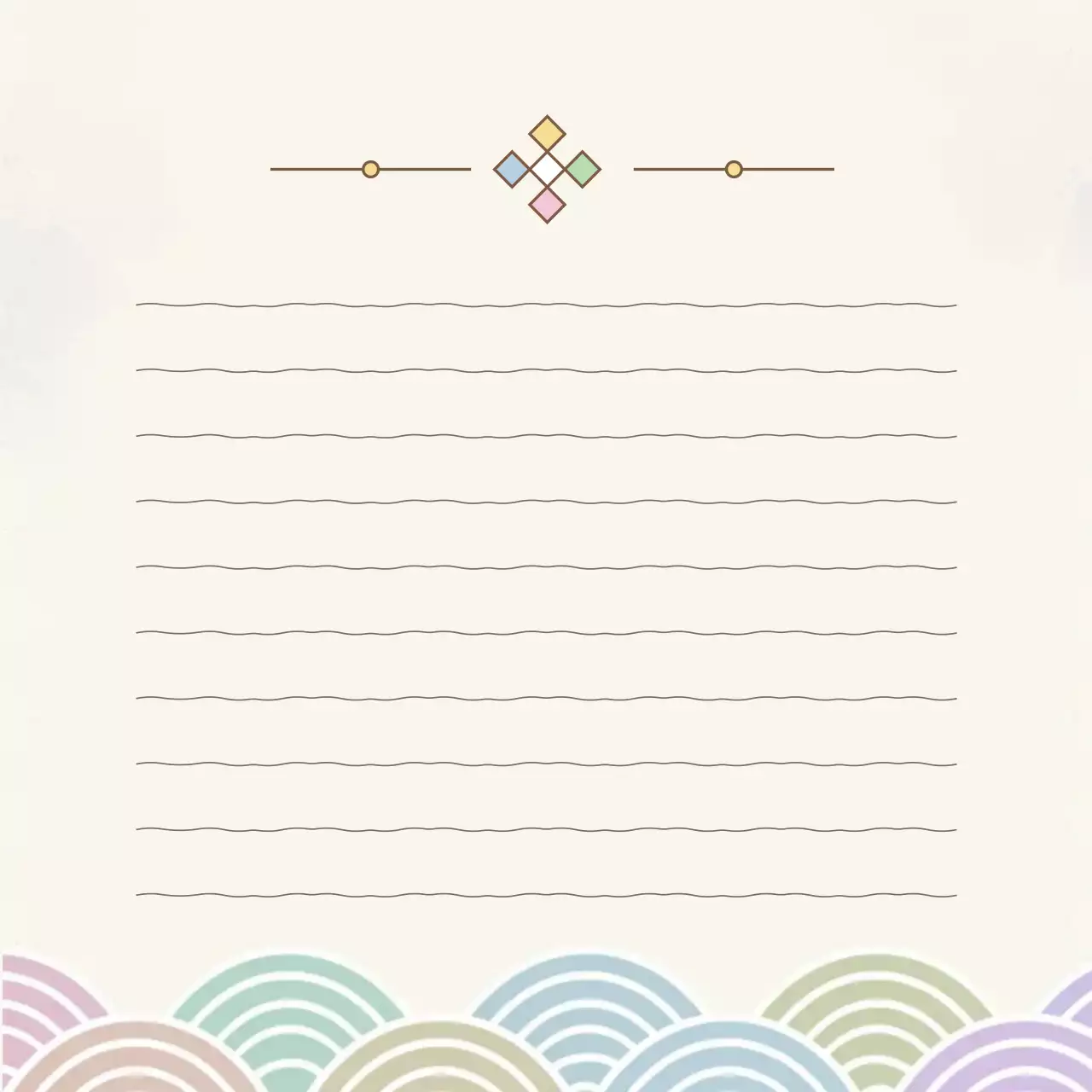 베이지 전통 편지  프레임