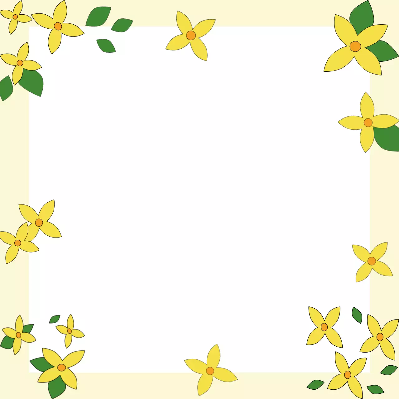 노랑 아기자기한 개나리 노트