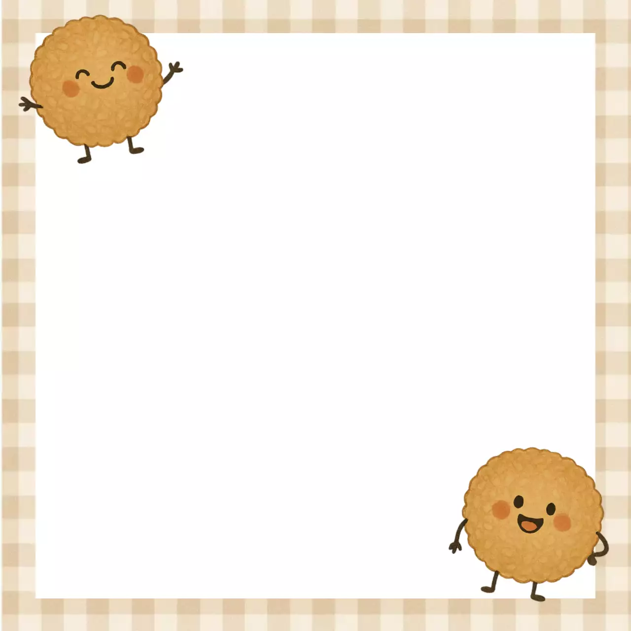 베이지 아기자기한 스티커 노트