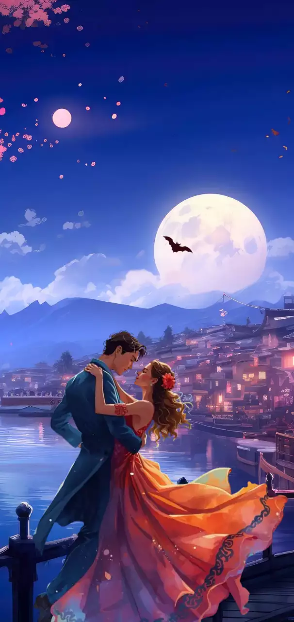 파랑 로맨틱 일러스트 축제