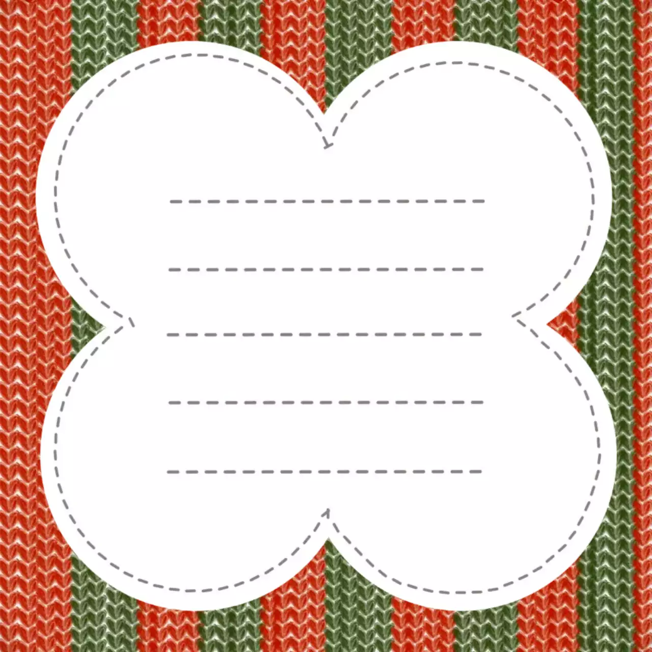 빨강과 초록의 빈티지 편지지