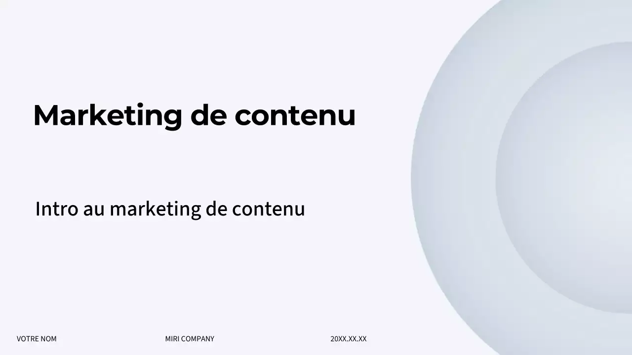 Présentation marketing moderne grise