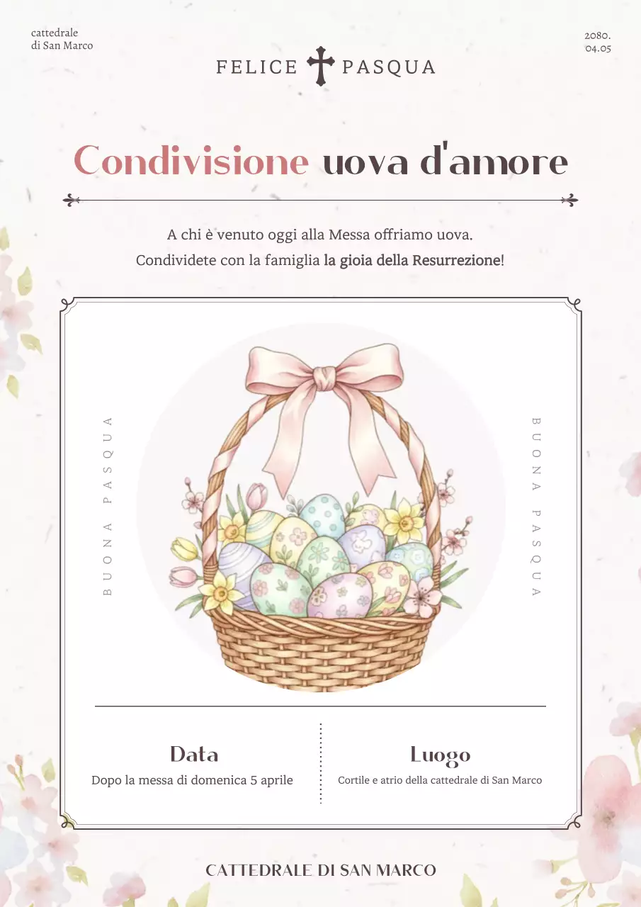 Uovo di Pasqua rosa in omaggio