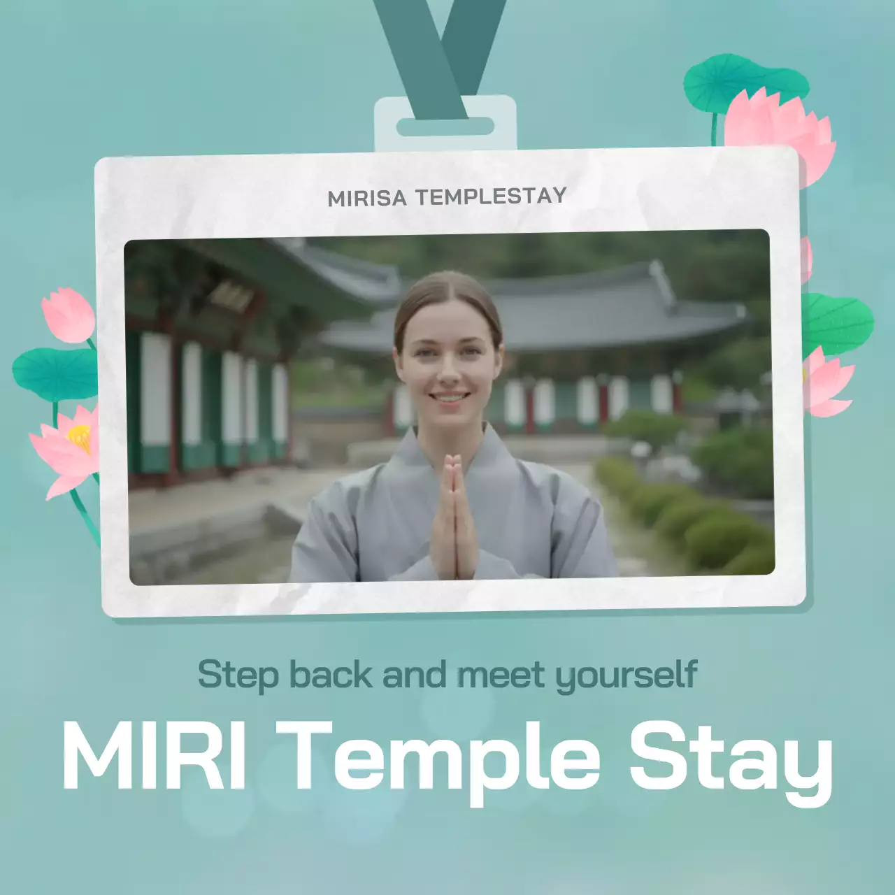 iklan penginapan kuil tradisional hijau