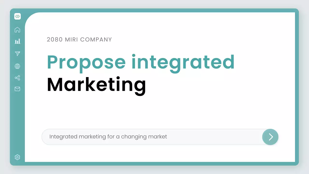 presentasi pemasaran modern warna teal