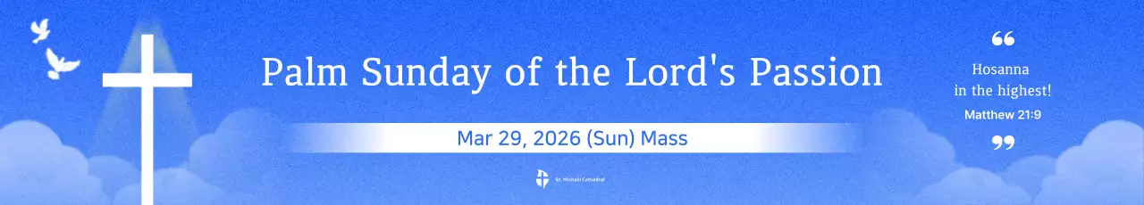 Sky Blue Simple Passion Sunday Guide