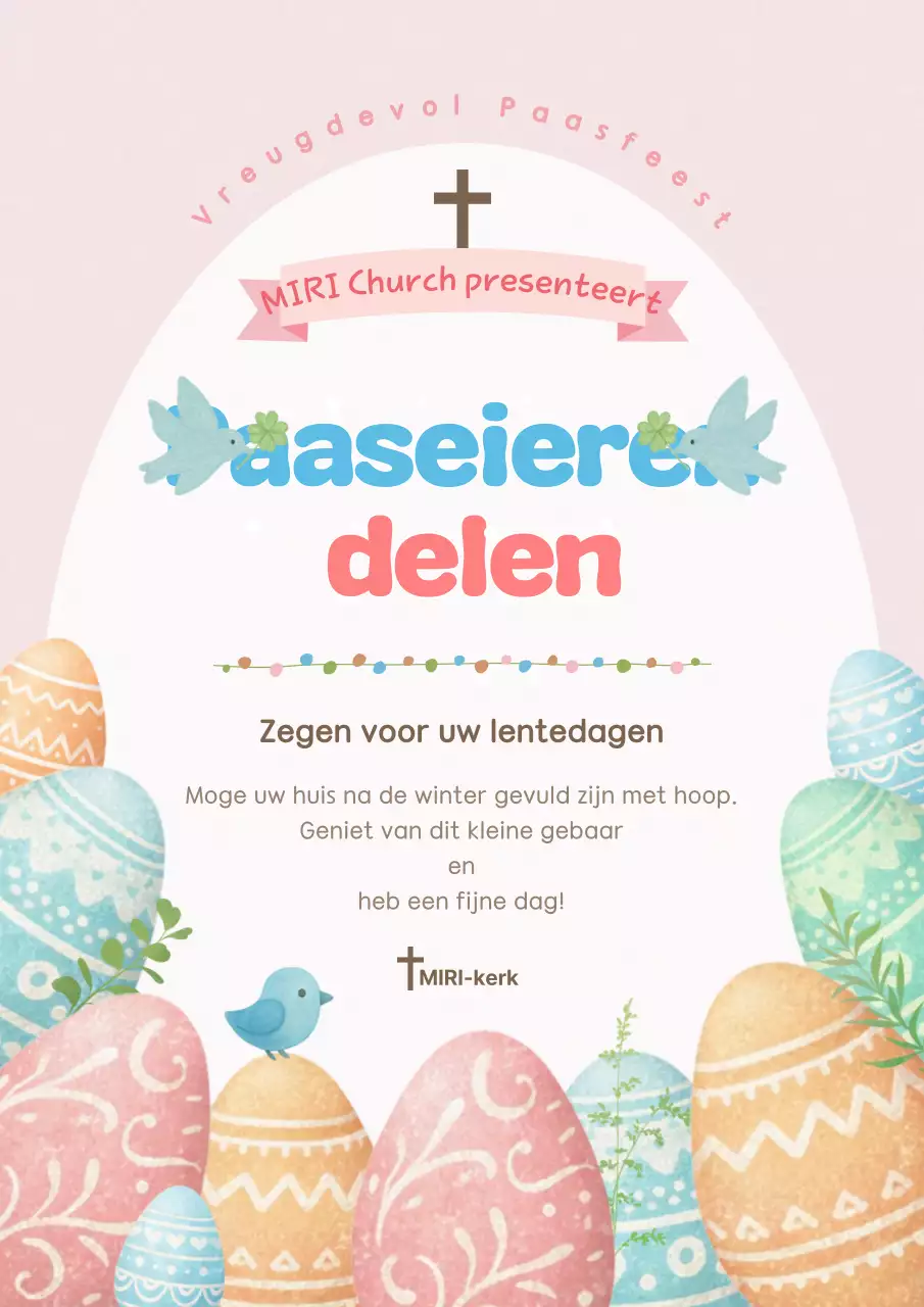 Handleiding voor het weggeven van schattige roze paaseieren