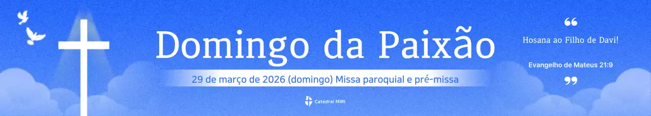 Guia de Domingo de Paixão Simples Azul Celeste