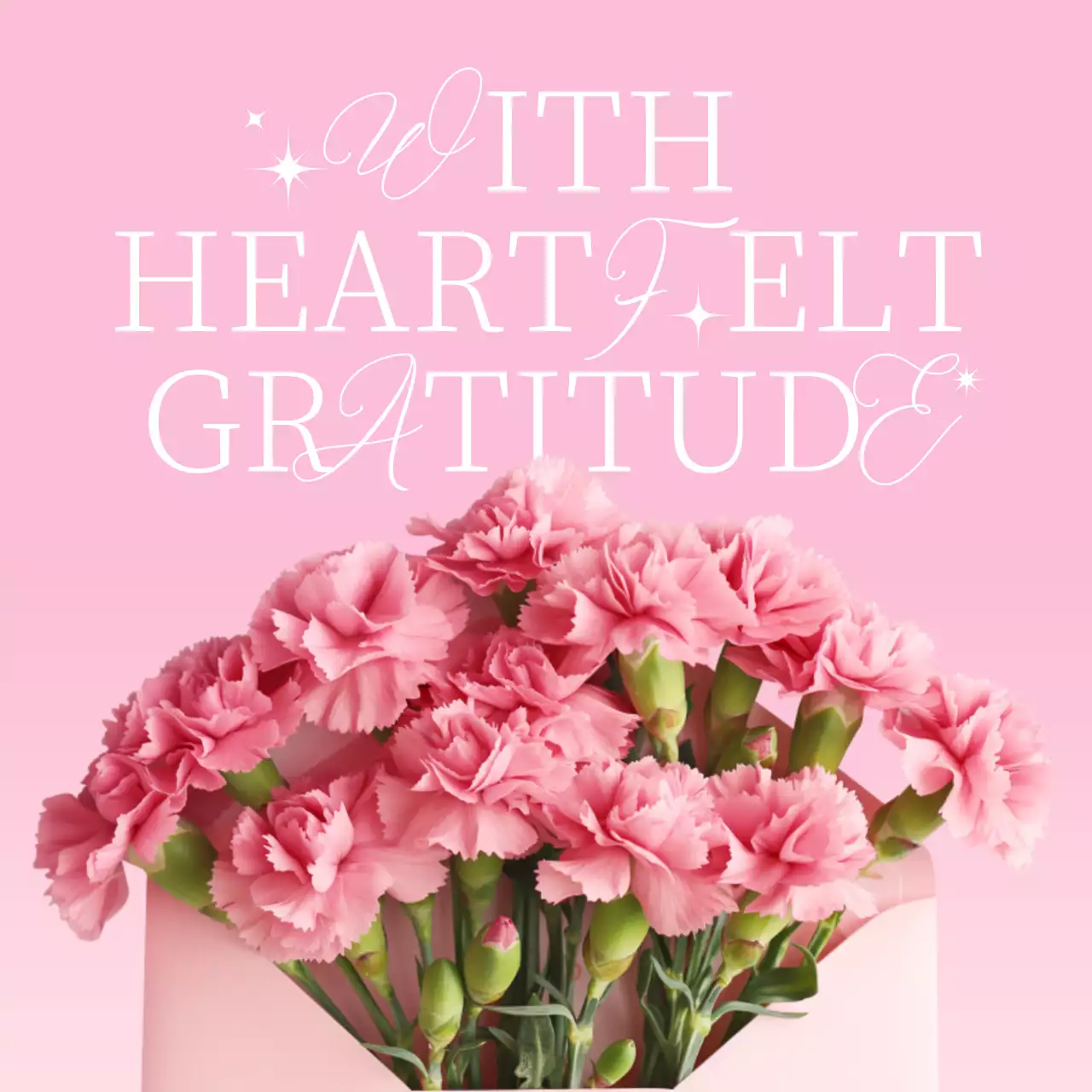 분홍색 아기자기한 감사 기념