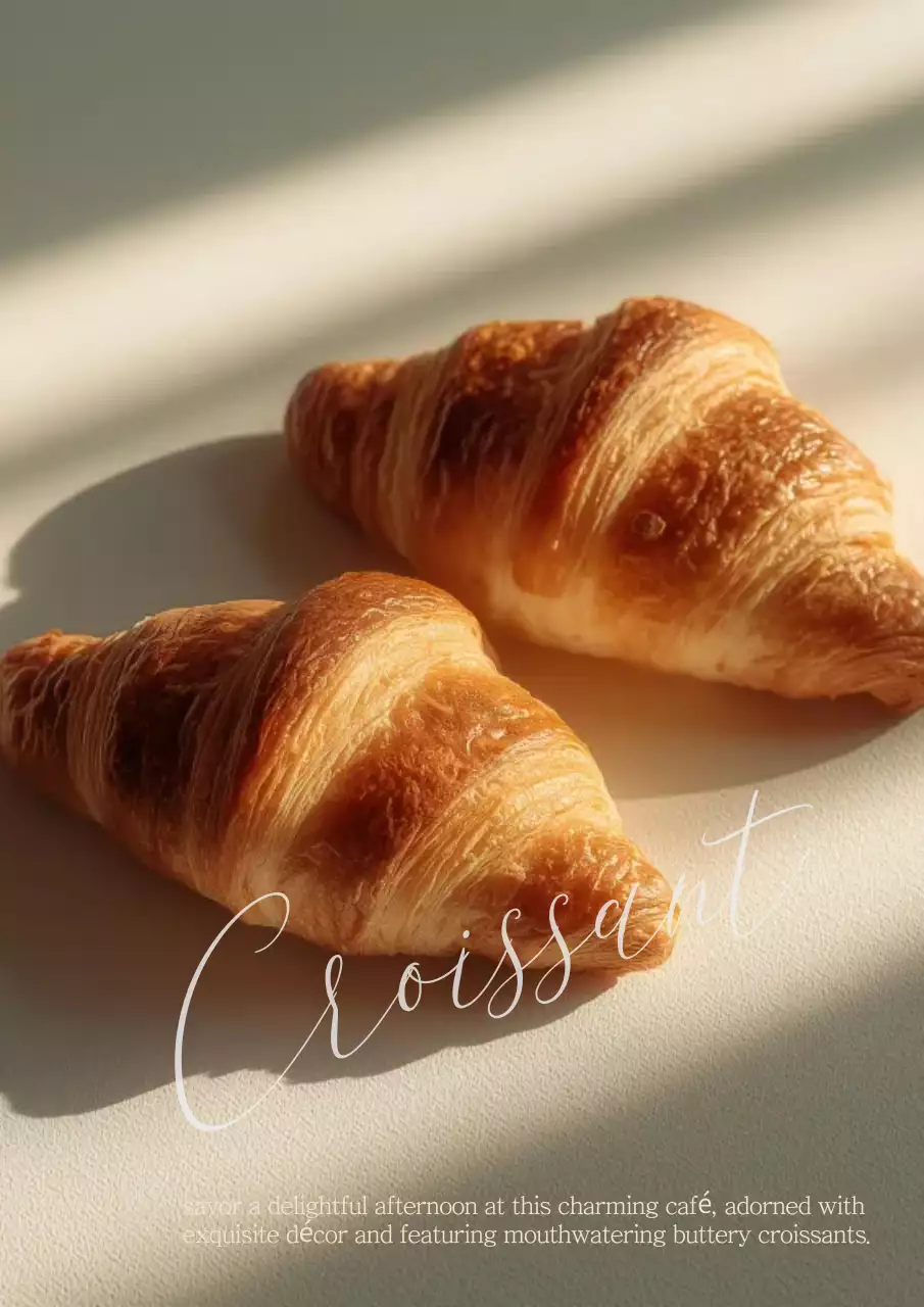 베이지 감성적인 베이커리 크루아상  광고