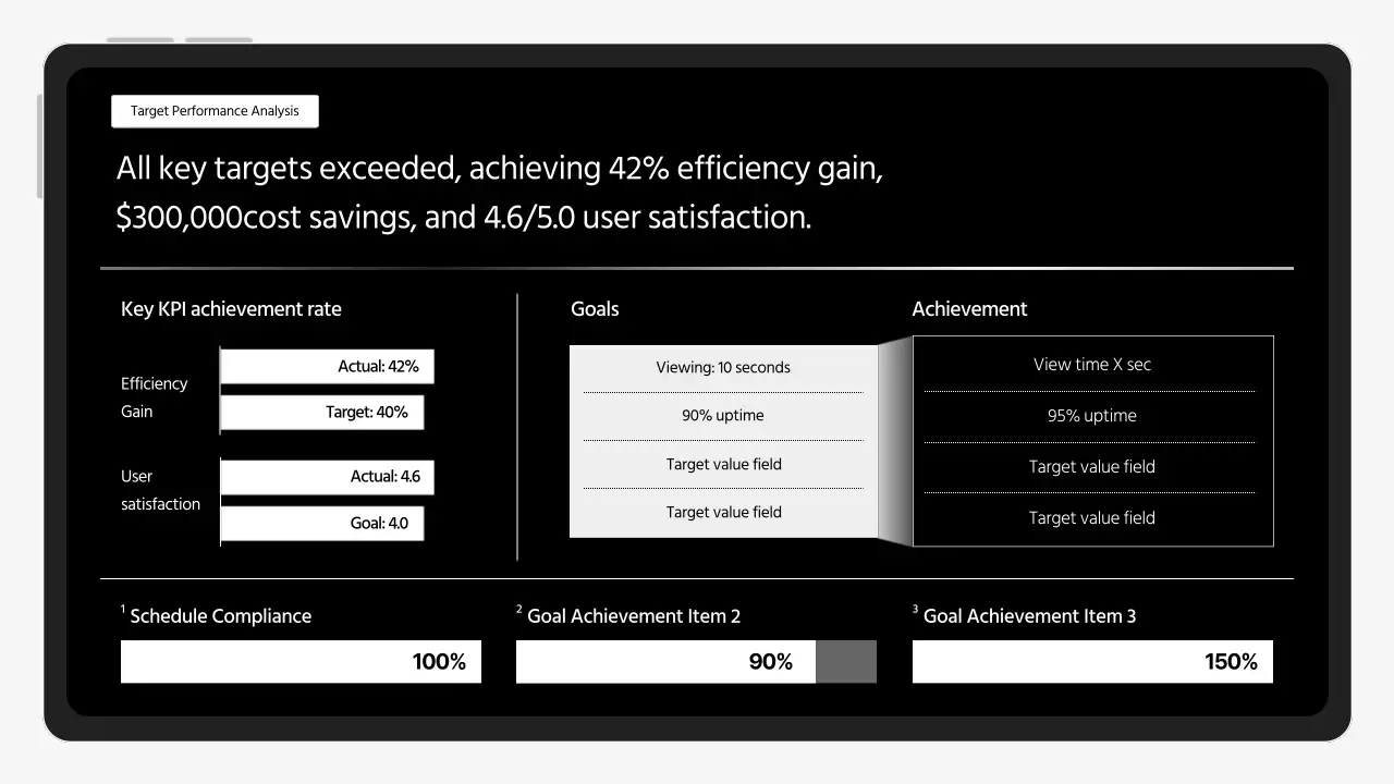 블랙 미니멀 비즈니스 보고서