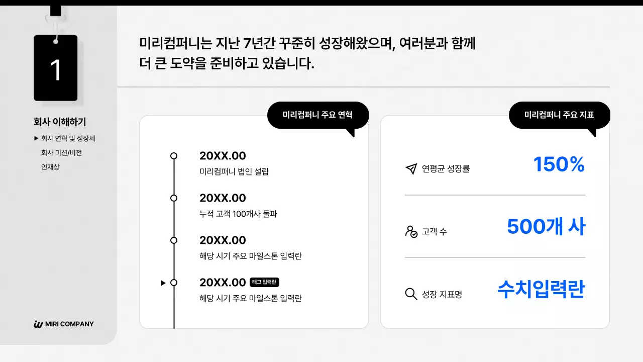 흑백 깔끔 신입사원 온보딩 안내