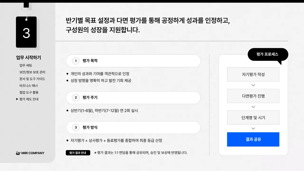 흑백 깔끔 신입사원 온보딩 안내