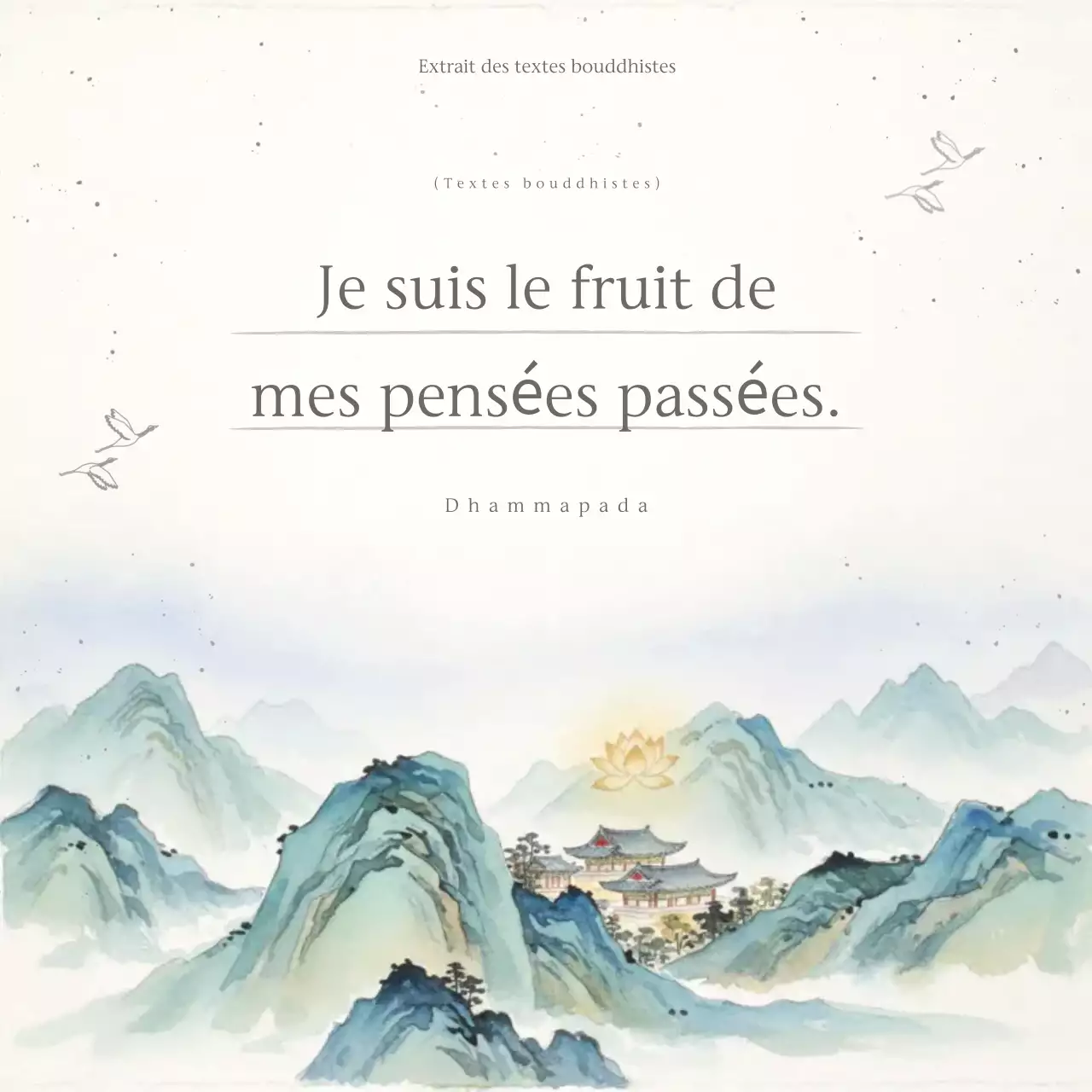 Guide de citations bouddhistes simples en bleu clair