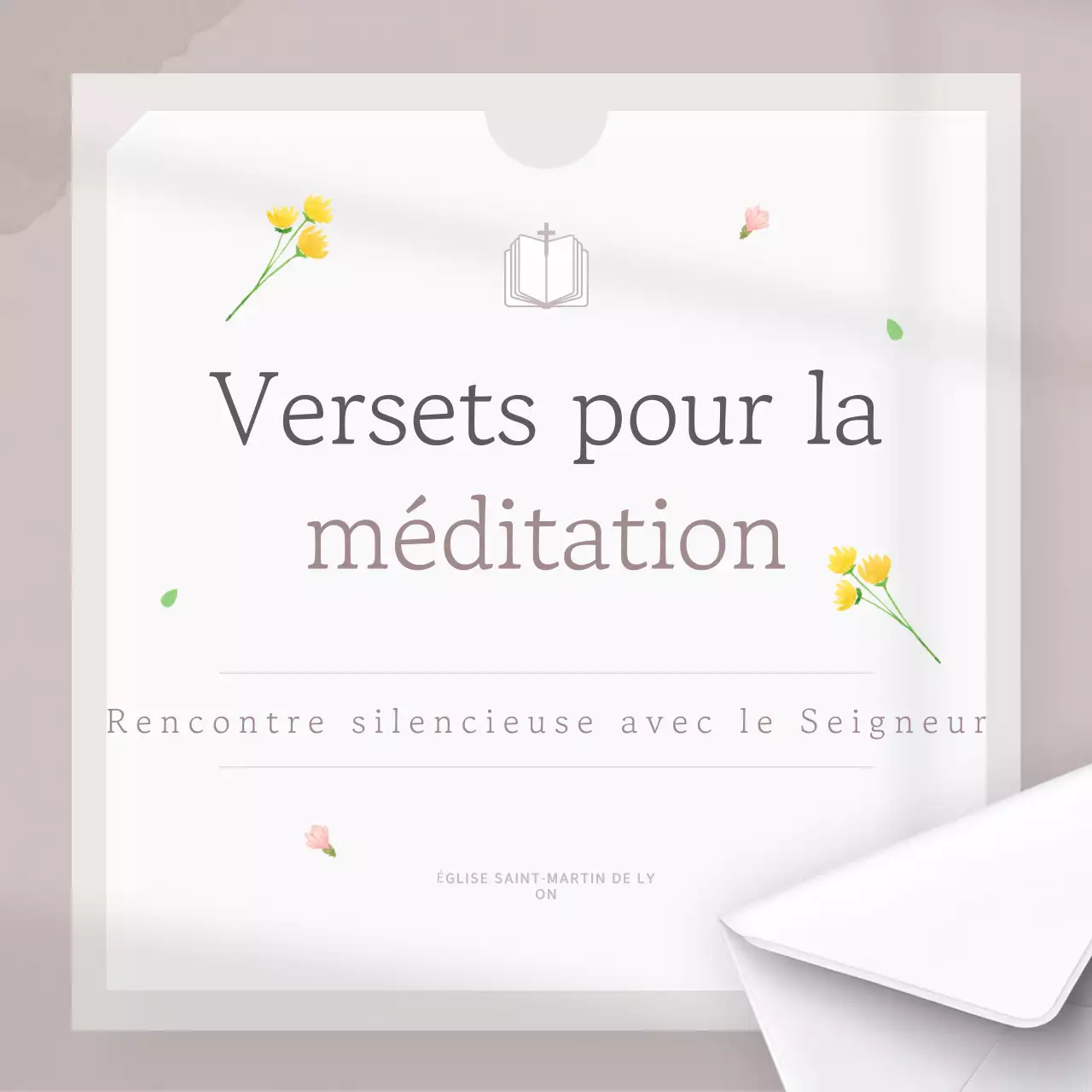 Guide luxueux des versets bibliques beige et blanc