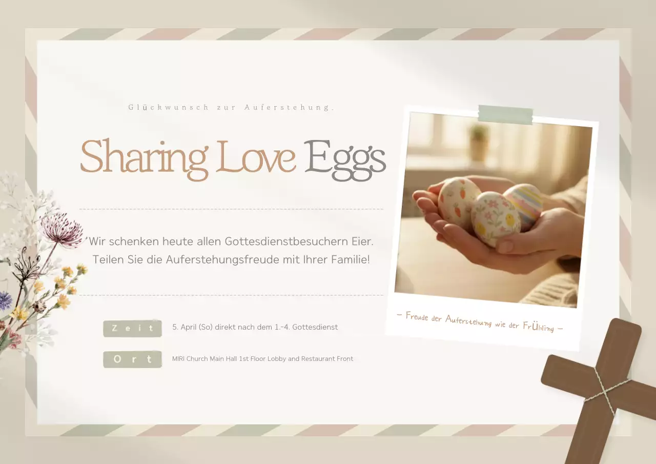 Beiges Leitfaden für saubere Osterveranstaltungen