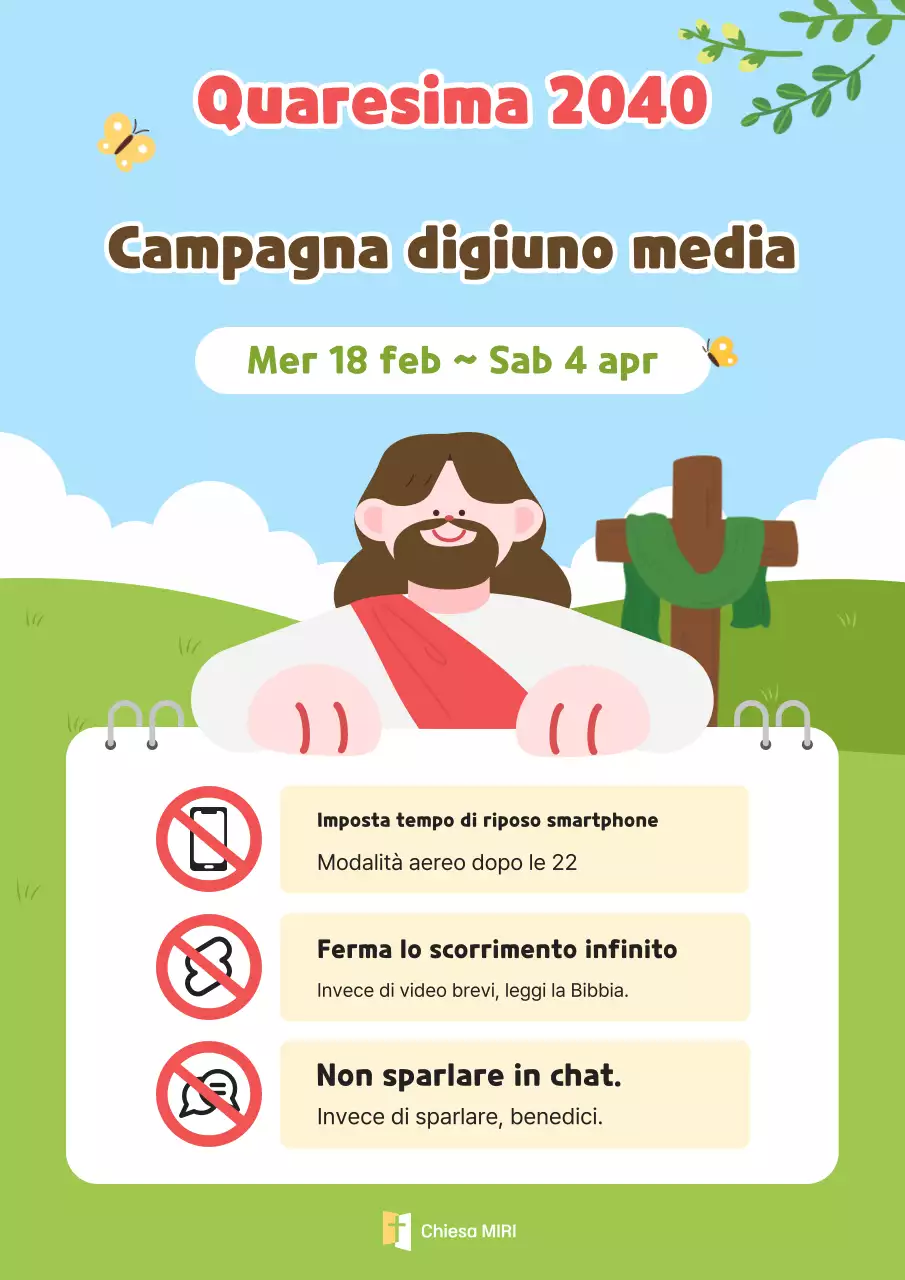 Guida alla campagna quaresimale Blue Simple