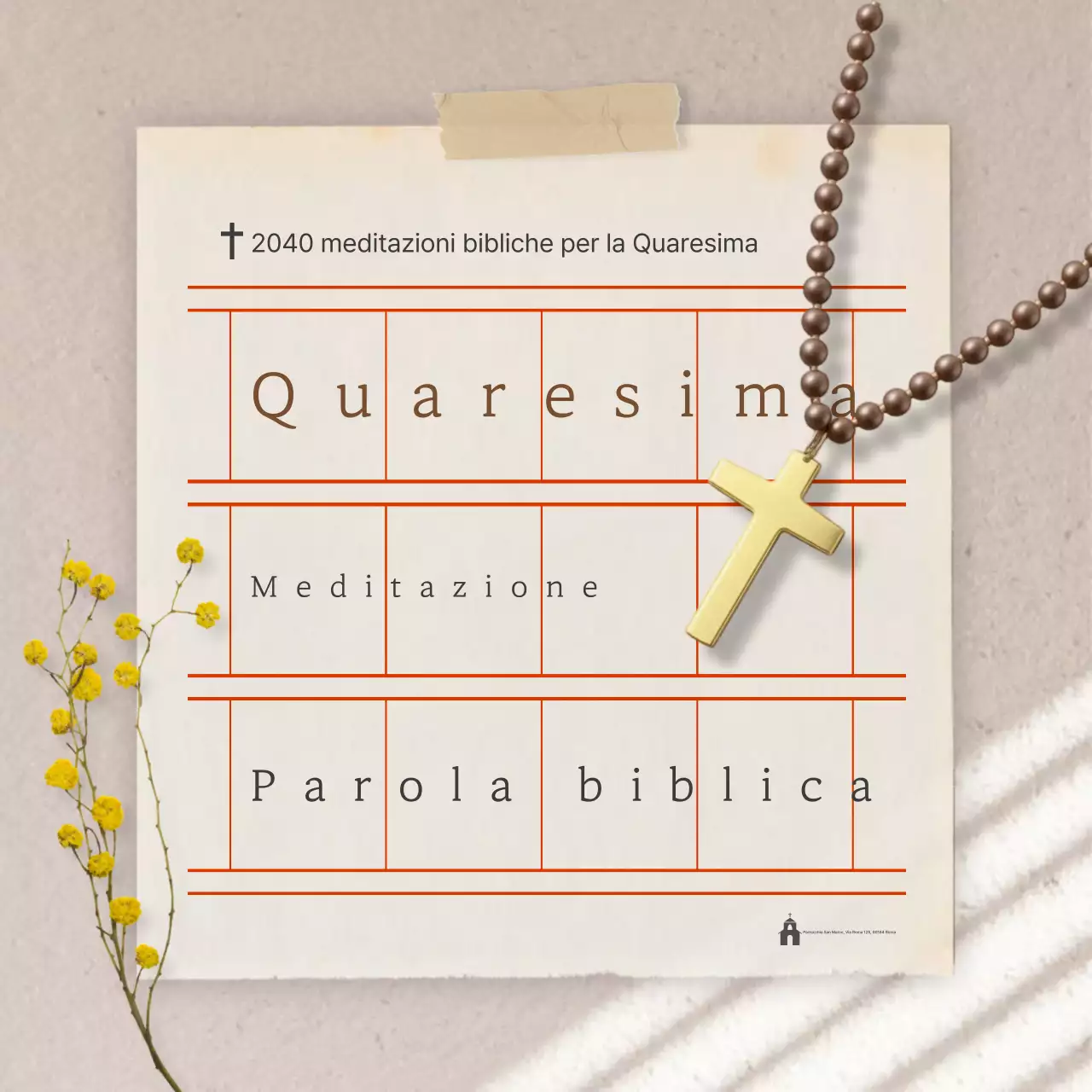 Guida ai versetti biblici per la meditazione quaresimale beige e pulita