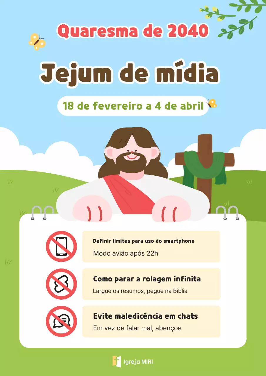 Guia da Campanha Azul Simples da Quaresma