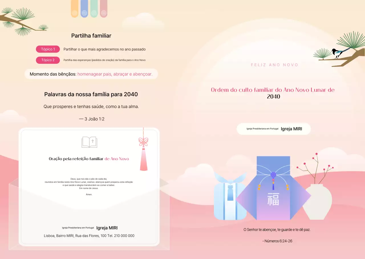 Guia simples e rosa para o culto familiar do Ano Novo Lunar
