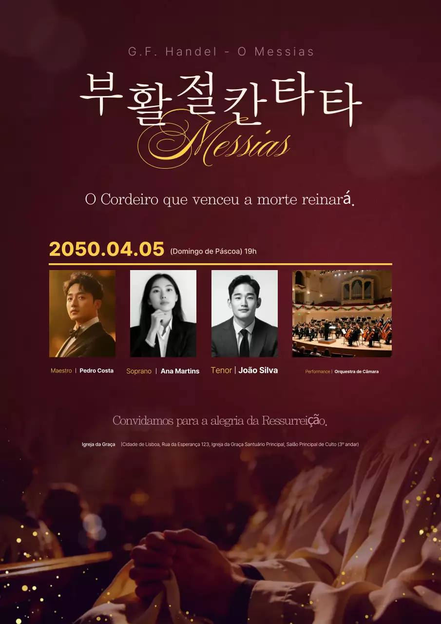 Guia de Eventos de Cantatas de Páscoa Luxuosas da Borgonha