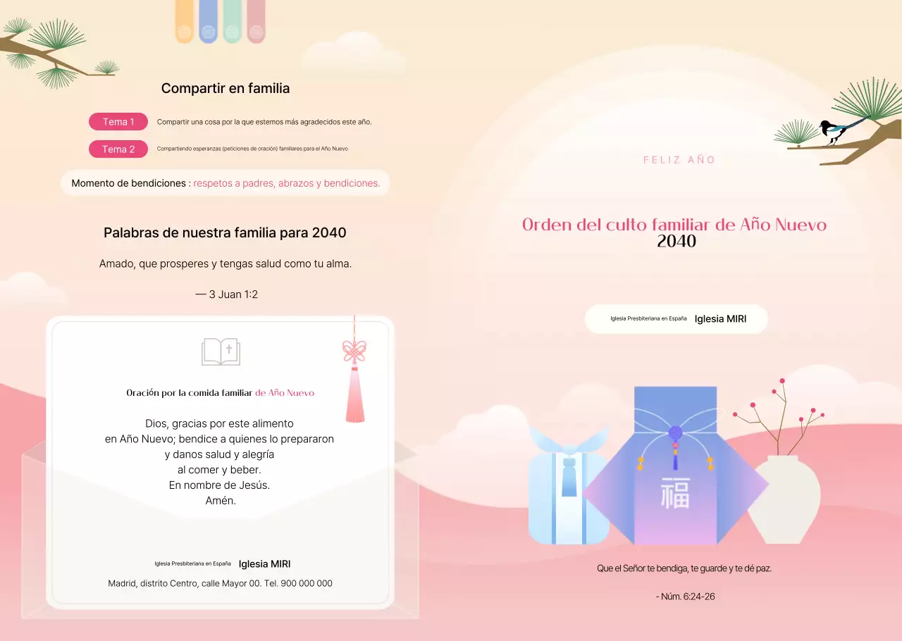 Guía sencilla de adoración familiar para el Año Nuevo Lunar en color rosa