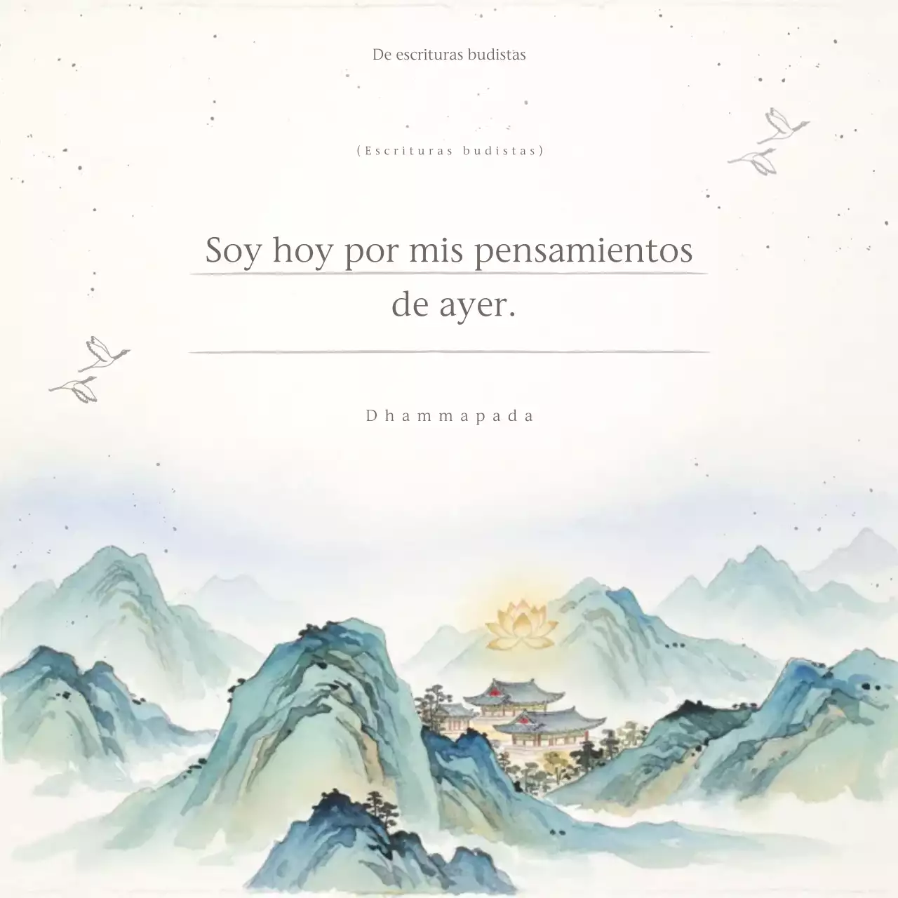 Guía de citas budistas sencillas en azul claro