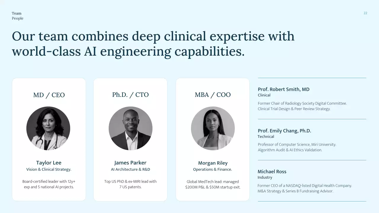블루 미니멀 방사선학 프레젠테이션