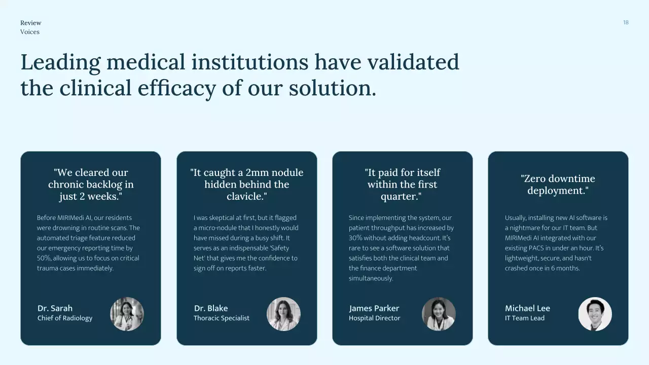 블루 미니멀 방사선학 프레젠테이션