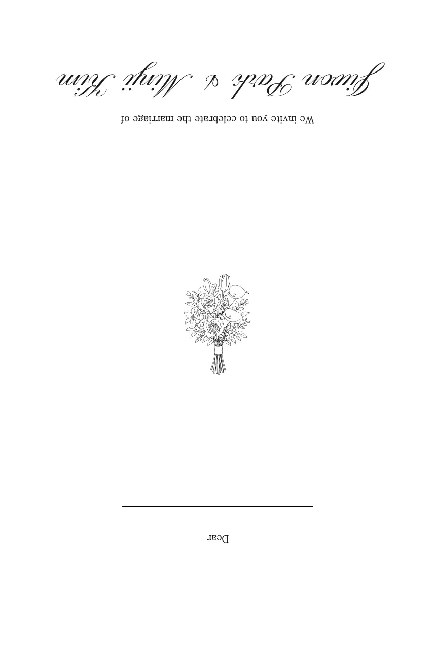 흰색 클래식 결혼 초대장