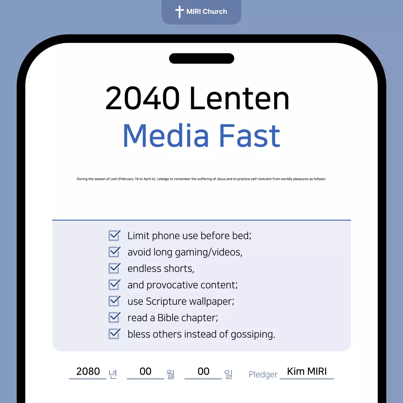 Panduan Janji Puasa Blue Clean Media