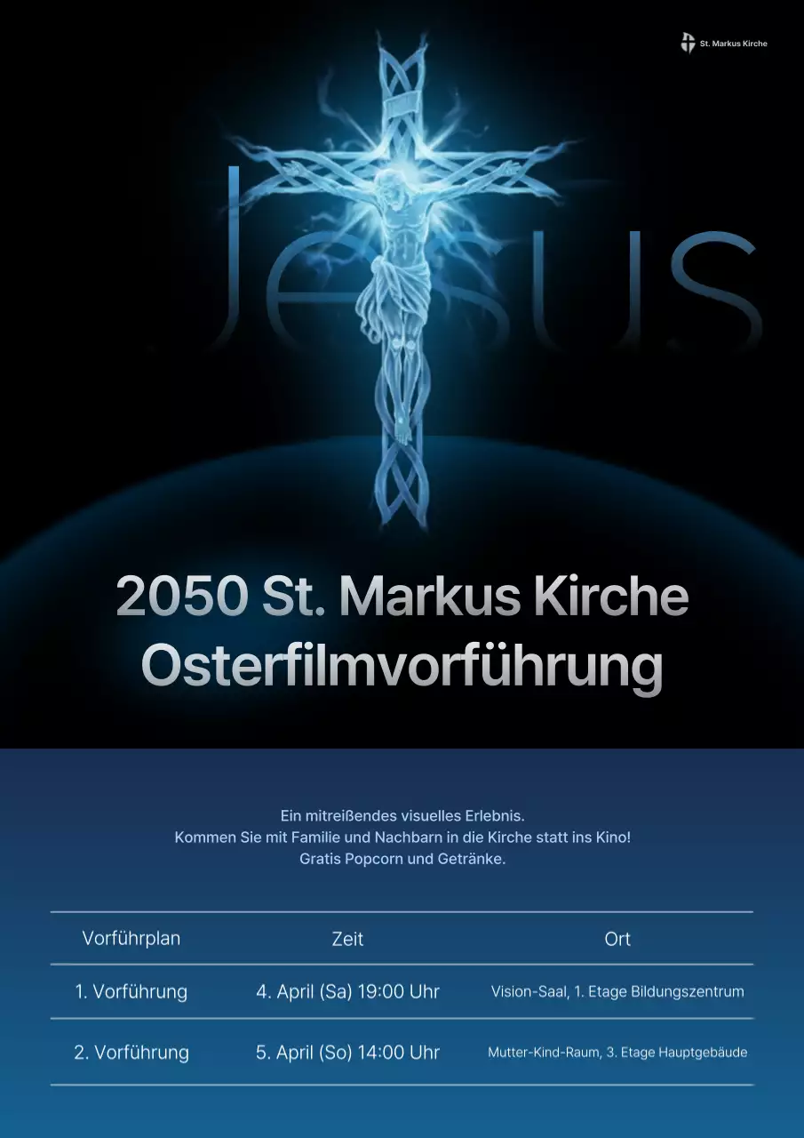 Schlichte, blaue Osterfeier