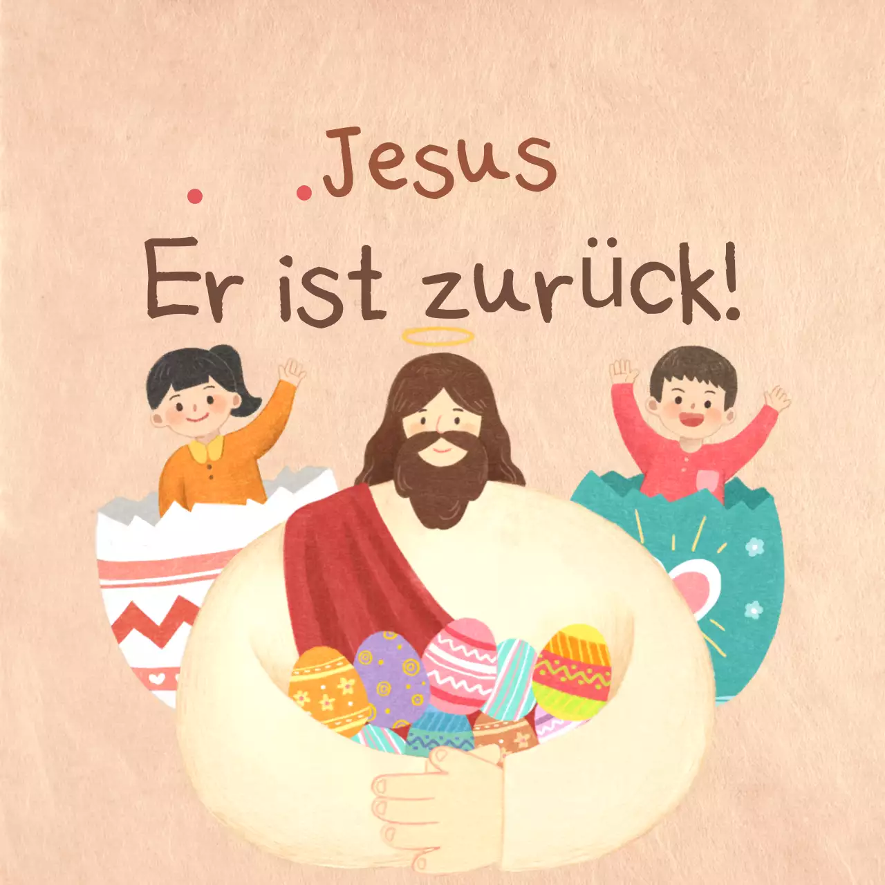 Beige Einfacher Osterleitfaden