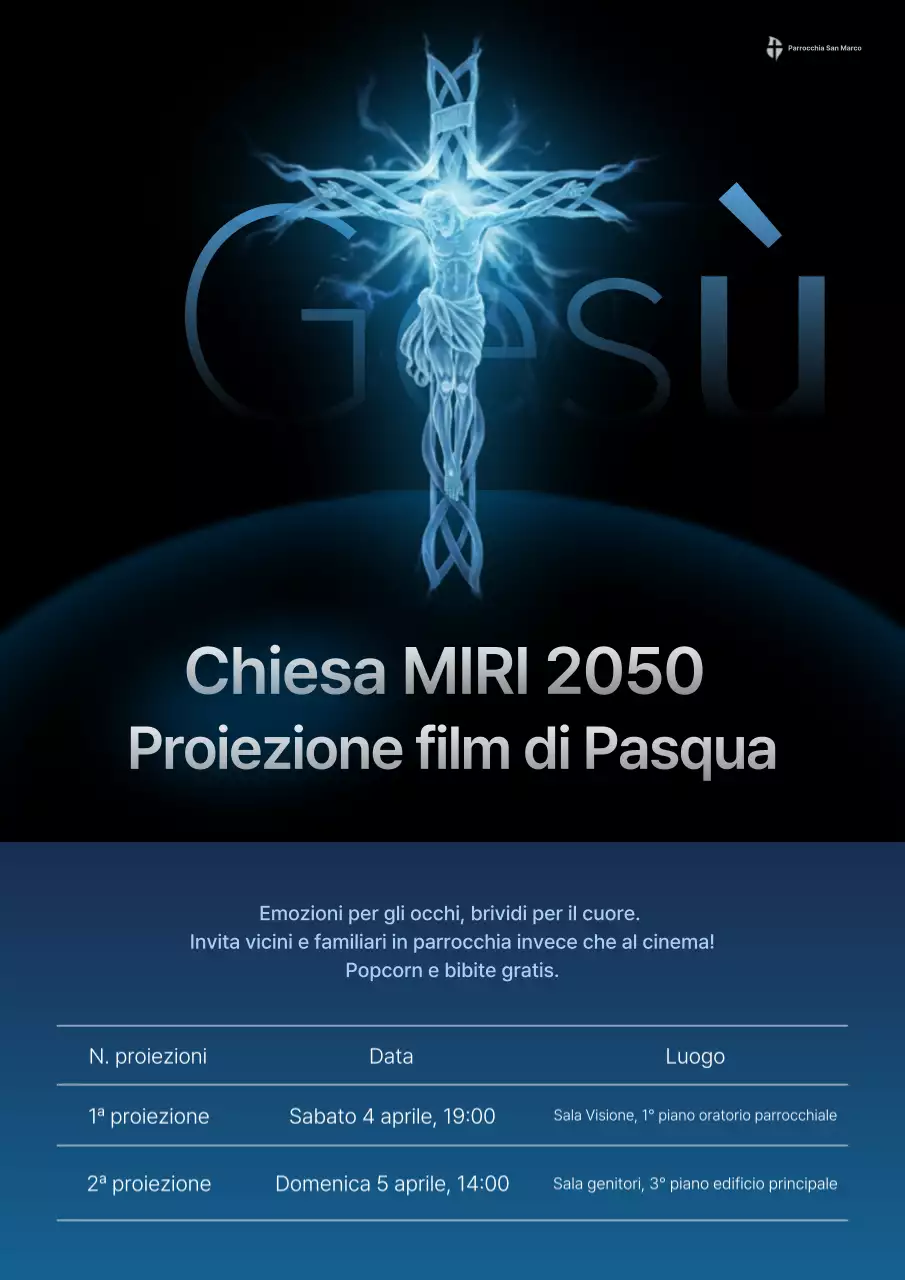 Celebrazione pasquale semplice e blu