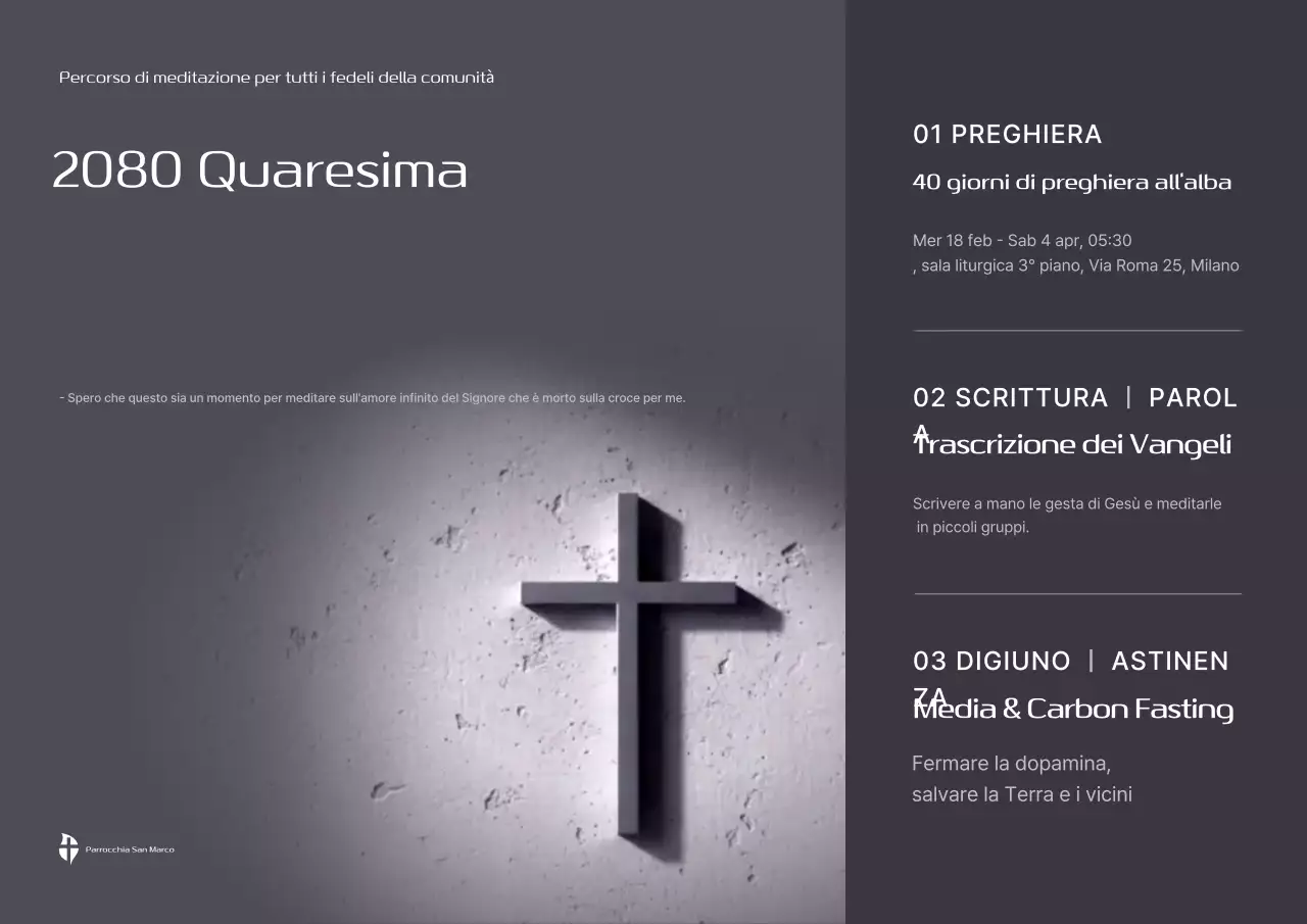 Guida alla Quaresima Grigia e Pulita