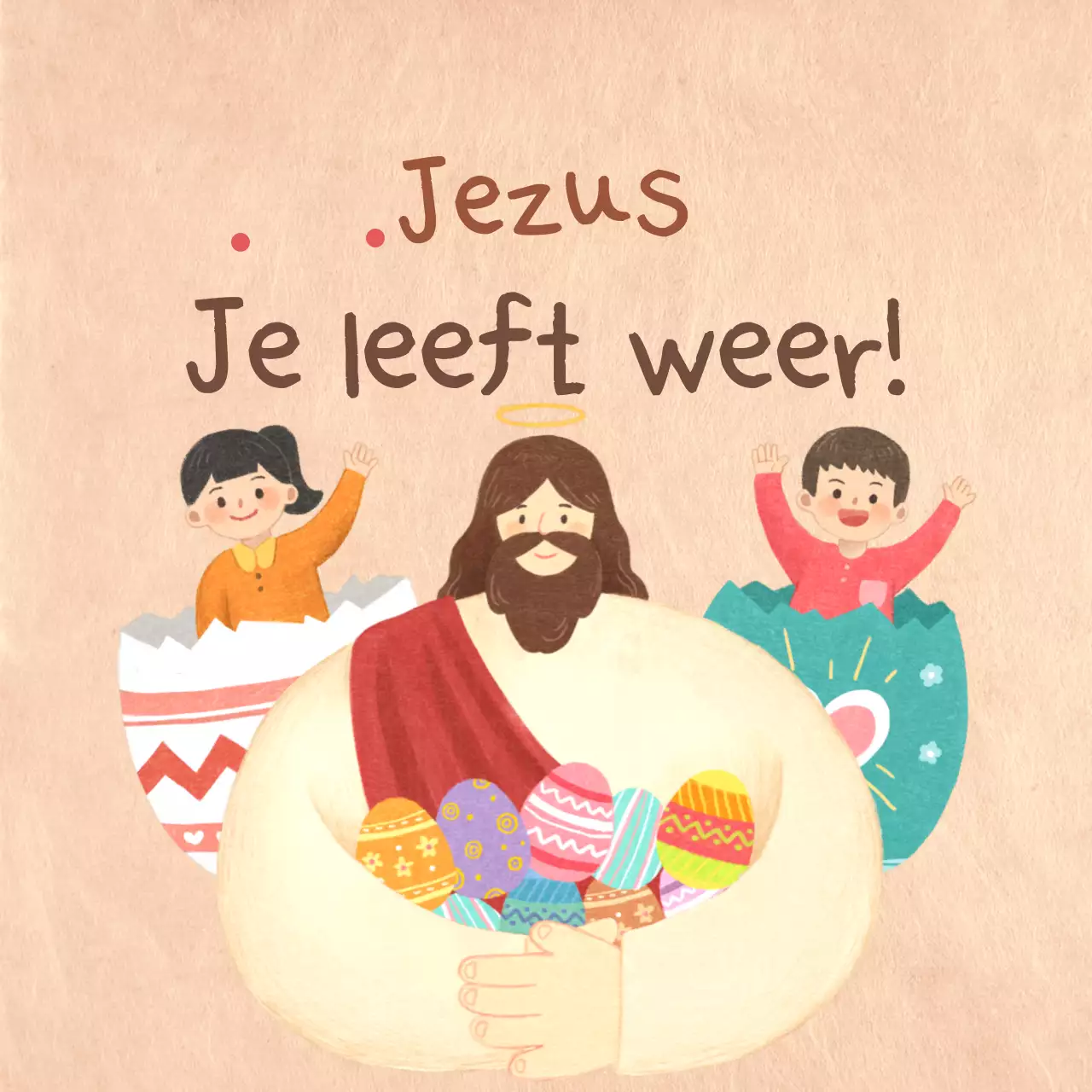 Beige Eenvoudige Paasgids