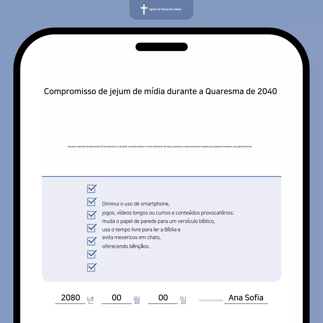 Guia de Compromisso de Jejum da Blue Clean Media